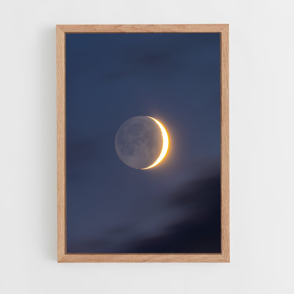Poster sublime lune en croissant – affiche Système solaire (vue 4)